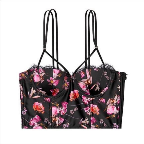 SOLD ON Curtsy NEW Black Floral Bustier Corset - Picture 4 of 8